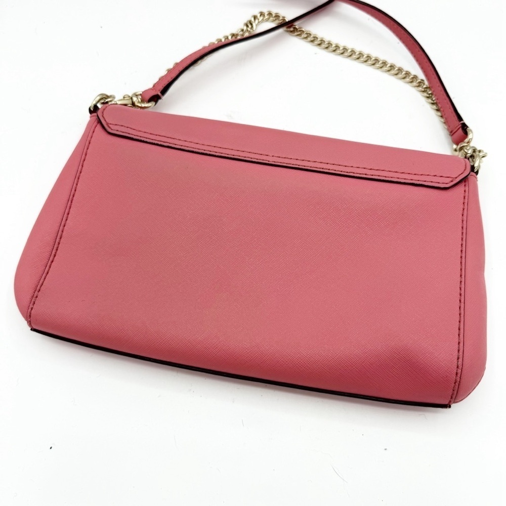Kate Spade Leather Laurel Way Greer Coral Chain Crossbody Bag Purse - Picture 8 of 13